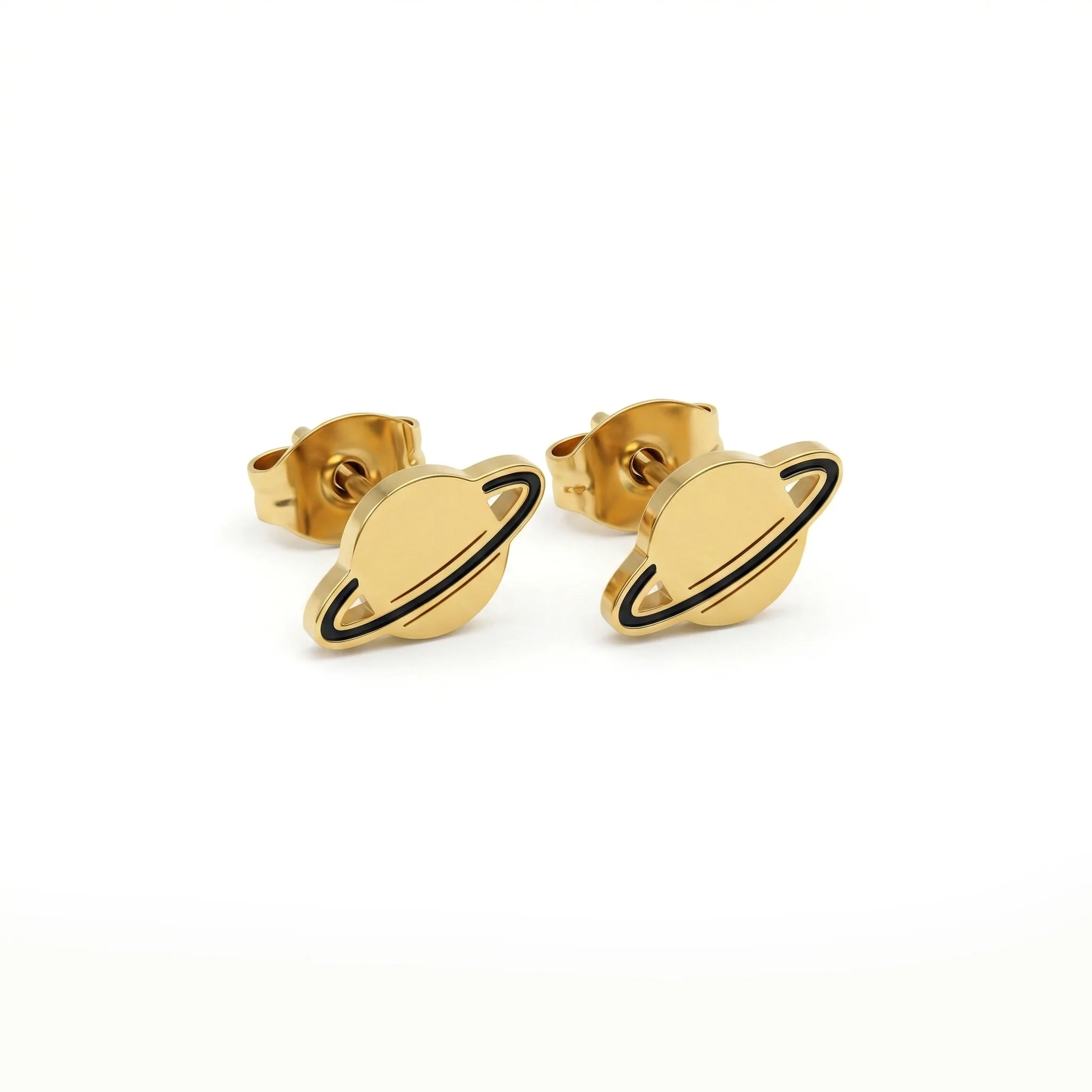 Set Aretes Acero Saturn - Image 3